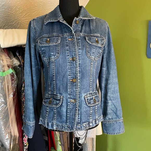 J Jill Denim Jacket S Vintage 9s 